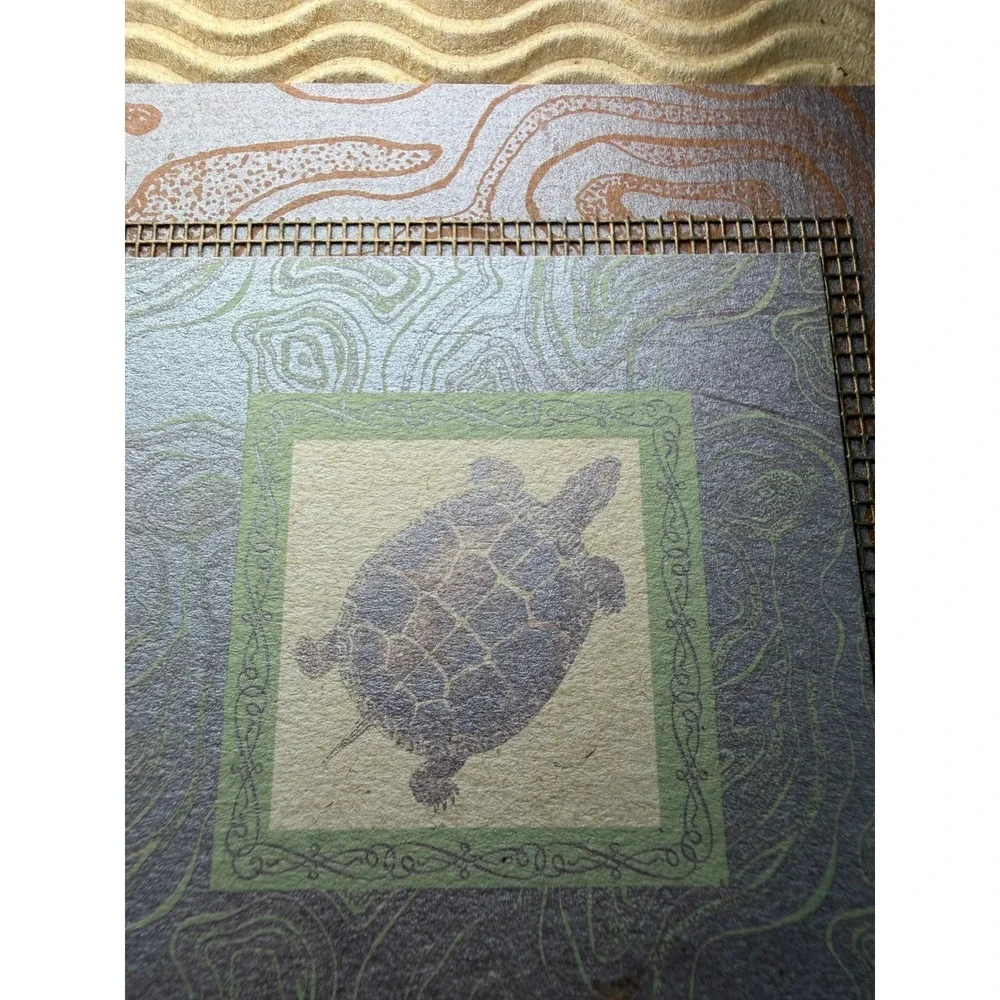 Event Book Guest Journal Scrapbook Junk Journal Turtle Motif  Earth Tones